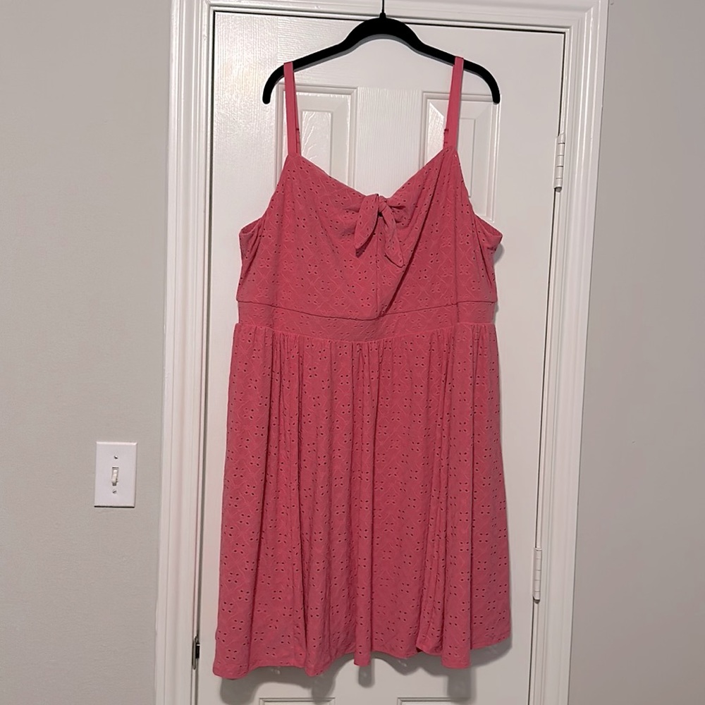 Torrid 3X NWT pink eyelet dress